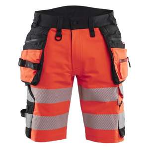 BLAKLADER - 112016485599C62 <b>Hi</b>-<b>Vis</b> <b>shorts</b> 4-way stretch Red <b>hi</b>-<b>vis</b>/black - EAN 7330509928035 <b>HI</b>-<b>VIS</b> WORKWEAR - Product Image 1