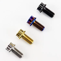 Boulons de modification de moto en titane, à douille Allen, en alliage de titane TC4, revêtement couleur arc-en-ciel, tailles M4 à M8 pour panneaux de carrosserie