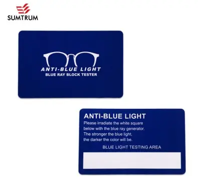 Anti Blue Ray Blocker Wholesale Universal Blue Light Block Tester PVC Card