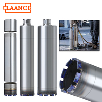 Foret diamanté à trois corps LAANCI, longueur totale 420 mm, filetage M22 1 1/4UNC T32, extensible 25-500 mm, soudé au laser pour le perçage