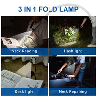 Lampe de poche pliable Led lampe de cou suspendue Rechargeable Protection des yeux Flexible livre lampe de lecture lumière du livre
