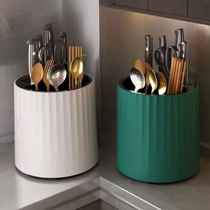 Support de rangement rotatif à 360 degrés pour cuisine, panier de rangement pour baguettes, porte-couteaux - Product Image 1