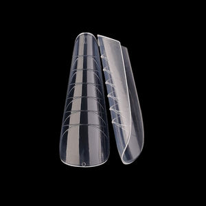 #11 Ataúd arqueado Sistema <span class=keywords><strong>dual</strong></span> Formas de uñas Estilo francés Molde para uñas Curva en C profunda Lado recto Herramientas de extensión de uñas - Product Image 1