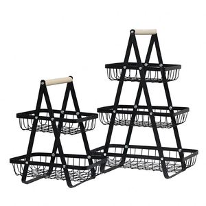 Creative Design Portable Metal <b>Storage</b> Rack Multi-Storey Three-Tier Snacks and Fruit <b>Basket</b> Rack - Product Image 6