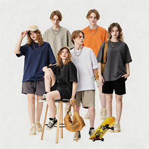 เสื้อยืดผู้ชายสีพื้นคลาสสิก ผ้าฝ้าย 100% ทรงหลวม สวมใส่สบาย น้ำหนักเบา แขนสั้น - Product Image 1