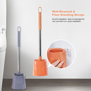 פרימיום מברשת טואלט נירוסטה סט עם בעל רכוב קיר וpp - Product Image 5