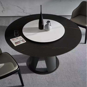 Tables à manger pliantes en marbre de petite taille, Esstisch Marmor <span class=keywords><strong>Table</strong></span> Salle à Manger, <span class=keywords><strong>table</strong></span> ronde pivotante en marbre, design moderne - Product Image 5