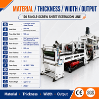 Ligne complète d'extrusion de feuilles de plastique PP PS d'occasion à haut rendement, machine de production de granulés et de filaments pour tasses/récipients