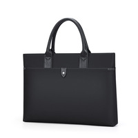 Sac d'Épaule Business de Luxe WilliamPOLO pour Hommes, 14 Pouces, Besace Messager en Polyamide avec Intérieur Doux, Noir, pour Bureau et Ordinateur Portable