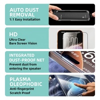 Protection d'écran en verre trempé HD ultra-clair Premium Feel 2.5D 0.33mm avec kit d'installation facile pour iPhone 17 16 15 14 13 12 Pro Max Plus