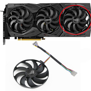 พัดลม T129215SU 7Pin GPU Card ให้ความเย็นสำหรับ ASUS ROG Strix-<span class=keywords><strong>GeForce</strong></span> <span class=keywords><strong>RTX</strong></span> <span class=keywords><strong>2070</strong></span> 2080พัดลม RTX2080Ti RTX2080เกม Super <span class=keywords><strong>Ti</strong></span> - Product Image 3