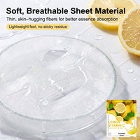Masque facial en feuille de citron 25 ml, soin de la peau aux plantes et aux fruits, fabrication directe en usine OEM, nourrissant en profondeur et éclaircissant la peau
