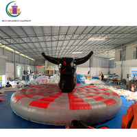 Populaire personnalisé Commercial PVC pas cher interactif défi rodéo taureau équitation jeux fête gonflable corde tirant rodéo taureau