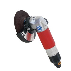 Meuleuse pneumatique Shinano à angle droit, roue abrasive de 6,35 mm, échappement arrière - Product Image 3