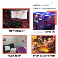 Panneau insonorisant en feutre de fibres de polyester pour salle de piano de maternelle, studio et décoration murale - Vente en gros transfrontalière