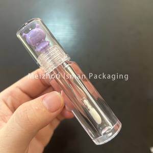 2025 temizle düzensiz 3ml dudak parlatıcısı tüp aplikatör ile popüler karikatür kapak dudak tonu şişe ambalajlama kozmetik tüpler - Product Image 6