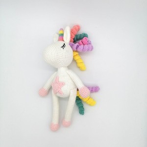 Jouets en peluche lapin en tissu de coton 100% faits à la main, jouets en crochet tricotés à la main pour bébé, amigurumi fascinant, <span class=keywords><strong>doudou</strong></span> doux pour 0-24 mois, 2-4 ans - Product Image 5