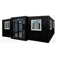 Conteneur modulaire pliable à double aile de 15/20/30/40 pieds, kits de maisons préfabriquées à 2 chambres