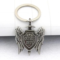 Pendentif de collier gothique Quis ut Deus Vintage archange Michael