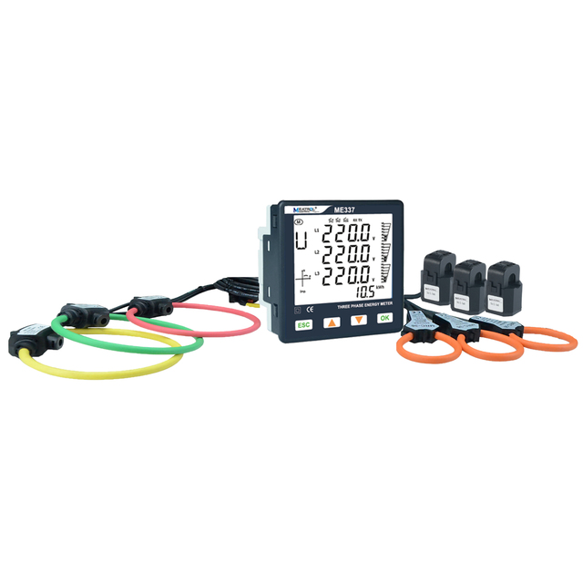 Smart Energy Meter 3-Phase Kwh Amp Volt LCD Display Mobdus RS485 TCP Smart Meter