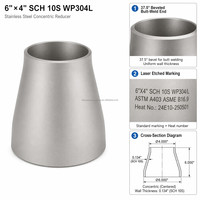 Reductor Concéntrico de Titanio Grado 2 para Tuberías de Hidrógeno (H2) de Energía Limpia, Soldadura a Tope, Sin Corrosión, ASME B16.9 ASTM B363