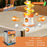 Ensemble de lancement de balles de tennis de table en plastique pour enfants, réglable, avec rebond élastique, jouet de sport, machine d'entraînement, pour intérieur et extérieur, amusant