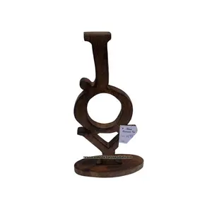 Wooden Decorative Word, Joy for Home/Table (Brown)