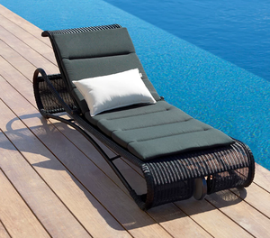 Modern Mail Order Hot Selling <strong>Cheap</strong> Outdoor S-shaped Adjustable Sunbed Stackable Chaise <strong>Sunlounge</strong> Chair Sunbathing Recliner Set - Product Image 1