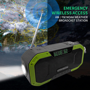 Radio Solar Portátil con Altavoz Bluetooth y Manivela de Carga para Uso en Emergencias al Aire Libre - Product Image 2