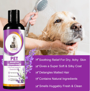 Shampoo <span class=keywords><strong>anti</strong></span>-puces et <span class=keywords><strong>anti</strong></span>-tiques ELAIMEI pour animaux de compagnie, shampooing professionnel sûr, naturel, biologique, végétalien pour chats et chiens, <span class=keywords><strong>anti</strong></span>-démangeaisons - Product Image 2