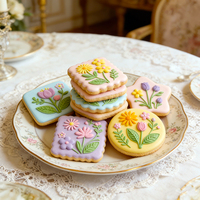 Ensemble de 7 emporte-pièces à biscuits, rouleau à texture florale, étoile, rond, rectangle, carré, emporte-pièces à dentelle pour la pâtisserie, moule à biscuits
