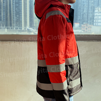 Veste de travail de sécurité réfléchissante à haute visibilité personnalisée, imperméable et coupe-vent, pour la construction industrielle, en polyester