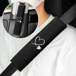 YECAI Copri Cintura di Sicurezza Auto con Ricamo a Cuore, Morbida Imbottitura Protettiva per Spalle, Accessori Interni Auto Universali - Product Image 6