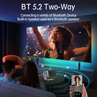 Projecteur intelligent A10 HD avec correction automatique de la distorsion trapézoïdale et mise au point électrique pour la chambre à coucher, le home cinéma et le divertissement