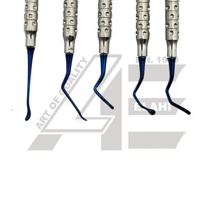 Kit de Instrumentos Dentales para Rellenos de Composite (6 Piezas, Recubrimiento de Plasma Azul) Herramientas Restauradoras en Caja de Acero Inoxidable - Product Image 5