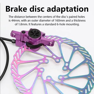 TANKE MTB油圧ディスクブレーキセット160mmローターオイルキャリパープレートマウンテン自転車クランプハンドルバイク二重ピストンオイルブレーキ - Product Image 4