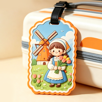 Étiquettes de bagages en PVC personnalisées de forme créative, étiquettes de sac en silicone 3D personnalisées, étiquettes d'identification de valise uniques