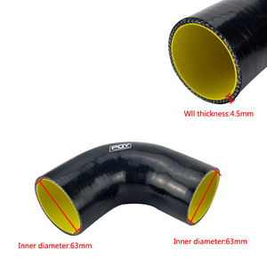 Tuyau en silicone Poy à 90 degrés, 2,5 pouces (63 mm), pour mise à niveau de l'intercooler - Product Image 4