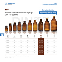 Botella de jarabe de vidrio ámbar al por mayor con tapa de rosca de plástico blanca, botella para medicamentos líquidos para almacenamiento de jarabe medicinal
