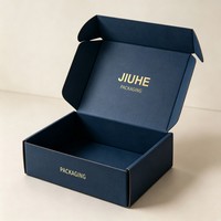 Boîtes d'expédition en carton ondulé kraft écologiques et recyclables, imprimées sur mesure, avec design pliable pour l'emballage de cadeaux et de produits