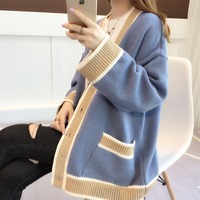 Neue Custom Ladies Sweater Strick oberteile Fashion Classic V-Ausschnitt Langarm Cardigan Sweater mit Knöpfen