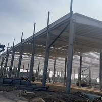 Atelier industriel préfabriqué en structure métallique à un étage, isolé et ignifuge, pour entrepôt d'usine