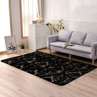 Tapis rectangulaire antidérapant pour chambre à coucher, tapis doux pour sol, tapis pour salon, canapés, tapis en fourrure noir métallisé