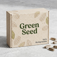 Boîte d'expédition en papier semence 100 % biodégradable et plantable, vente en gros OEM - Emballage plat personnalisé avec logo et dimensions pour produits de soin de la peau