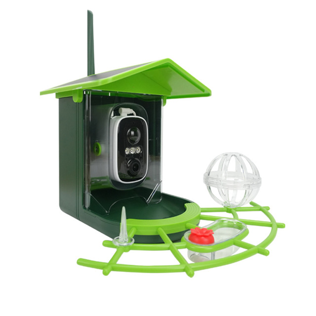 Outdoor AI Bird Watching Feeder, Solar Powered Smart Pet Feeder, HD Camera Bird Feeder with AI Identify Bird Species
