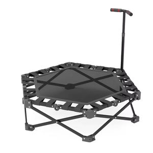 Mini trampoline pliable - Trampoline de fitness compact pour enfants et adultes, rebondisseur d'exercice avec poignée en mousse - Product Image 2