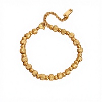 Bracelet en acier inoxydable 316L plaqué or 18 carats avec zircon et perles rondes pour femme et homme, cadeau de mariage