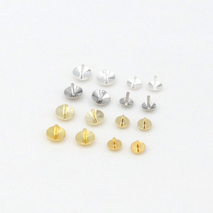 Bol en cuivre plaqué or 18 carats, épingle de fixation, capuchon de parapluie, pointe de stylo, plateau à perles, bouchon, support de base pour perles de cristal, B32 - Product Image 1