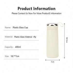 Custom Glass Vacuum <b>Cupping</b> 13oz Glass Drinking Water Bottle 400ml Glass Thermos Cup Tea Water Bottle With Logo - Product Image 3