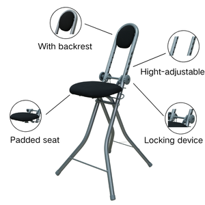 <span class=keywords><strong>Chaise</strong></span> pliante réglable avec housse <span class=keywords><strong>de</strong></span> planche à repasser, type sur pied, cadre en acier, pour usage professionnel - Product Image 4